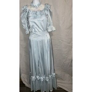 Victorian/Edwardian Ruffled/Lace Top And Maxi Skirt Set. Stunning!